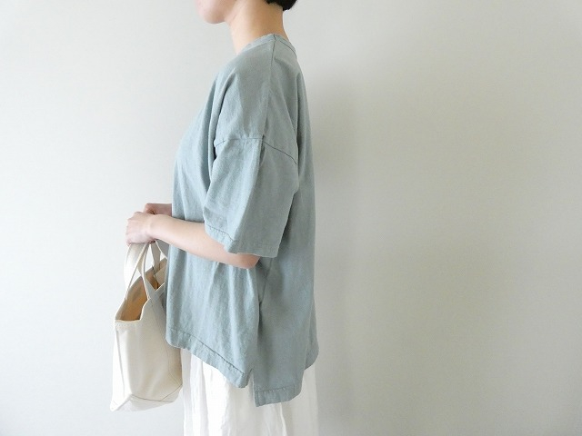 prit(プリット) リサイクルムラ糸天竺5分袖ワイドTシャツの商品画像5