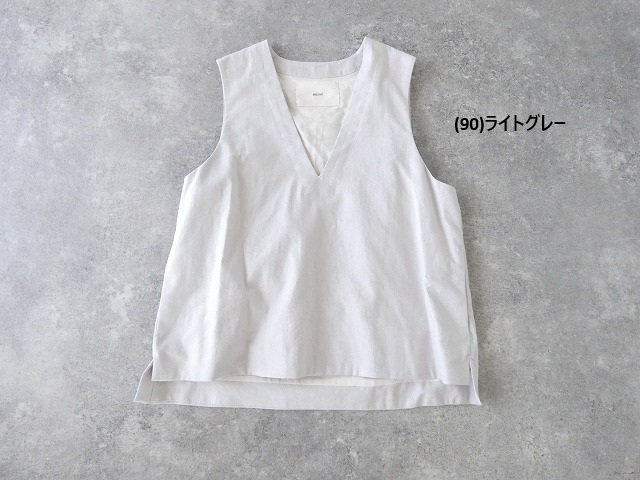 MidiUmi(ミディウミ) コットンリネンVネックベストの商品画像11