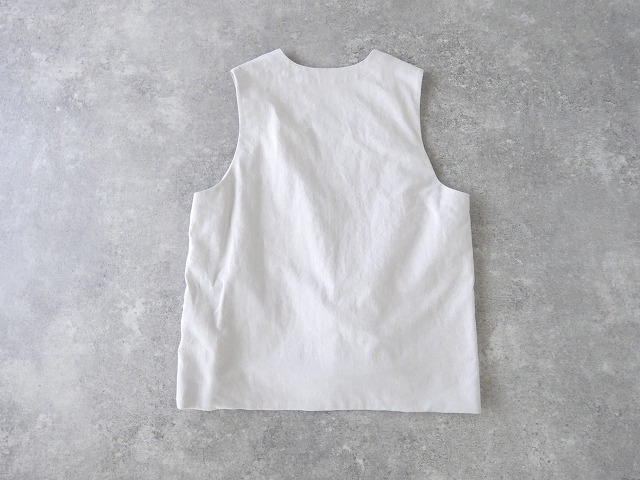 MidiUmi(ミディウミ) コットンリネンVネックベストの商品画像14