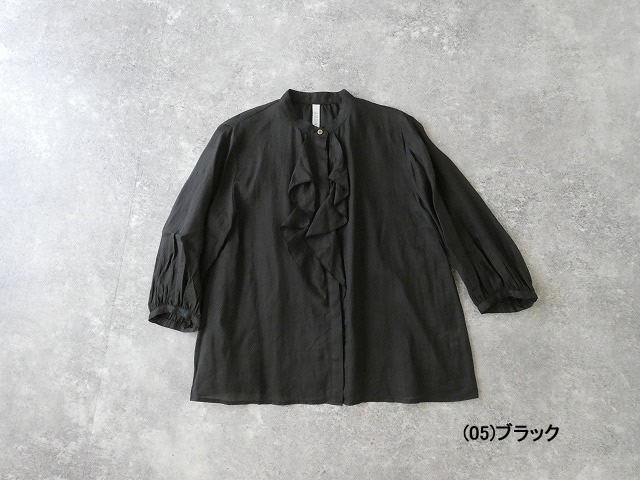 OUVERT(ウーヴェル) ラミーリネンローンフリルフロントブラウスの商品画像9