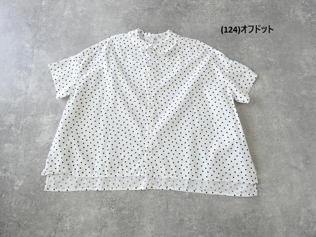 grin(グリン) 綿レーヨンドットプリントワイドシャツの商品画像10