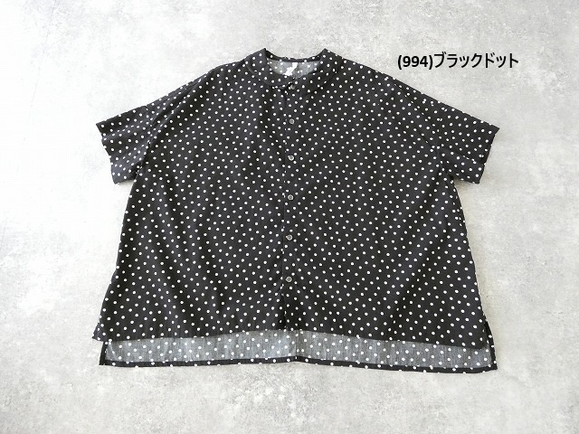 grin(グリン) 綿レーヨンドットプリントワイドシャツの商品画像11