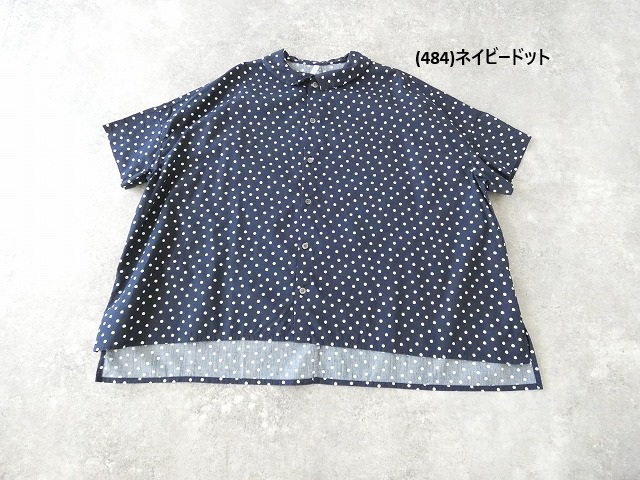 grin(グリン) 綿レーヨンドットプリントワイドシャツの商品画像12