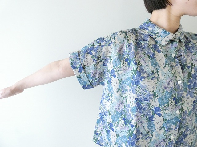 sosotto(ソソット) リネンLIBERTY袖折り返し半袖ブラウスの商品画像1