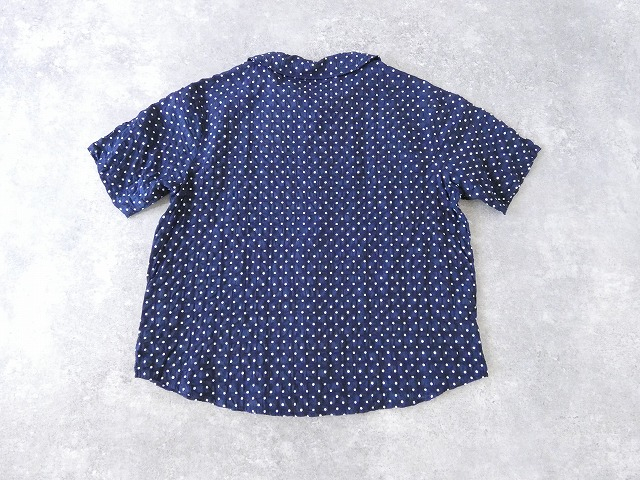 NARU 80ローンリップルシンプルドット ワイドカラーシャツの商品画像8