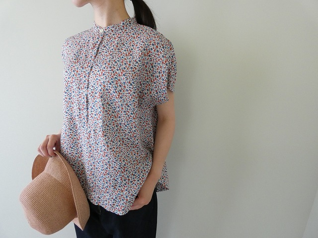 NATURAL LAUNDRY(ナチュラルランドリー) リネン小花スタンドフレンチシャツの商品画像7