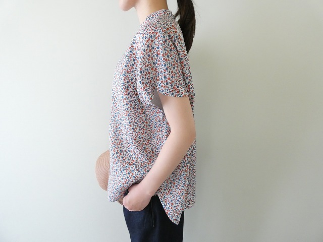 NATURAL LAUNDRY(ナチュラルランドリー) リネン小花スタンドフレンチシャツの商品画像8