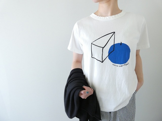 grin(グリン) マナプール天竺チーズと果物プリントTの商品画像3