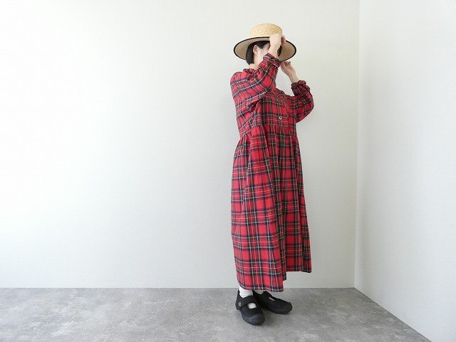 SPACE MOOオリジナル(スペースムウオリジナル) SARAHWEAR 別注Rachel cotton check 切替ギャザーワンピースの商品画像1