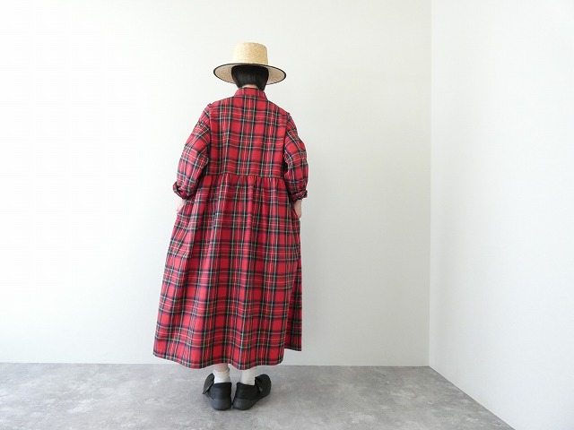 SPACE MOOオリジナル(スペースムウオリジナル) SARAHWEAR 別注Rachel cotton check 切替ギャザーワンピースの商品画像3
