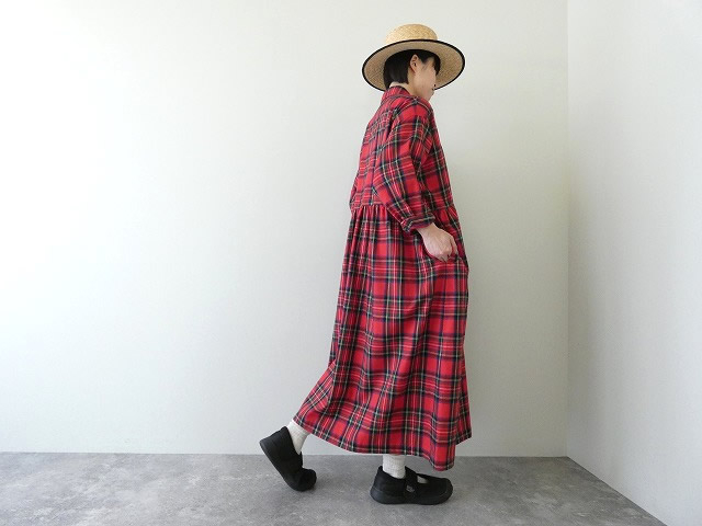 SPACE MOOオリジナル(スペースムウオリジナル) SARAHWEAR 別注Rachel cotton check 切替ギャザーワンピースの商品画像5