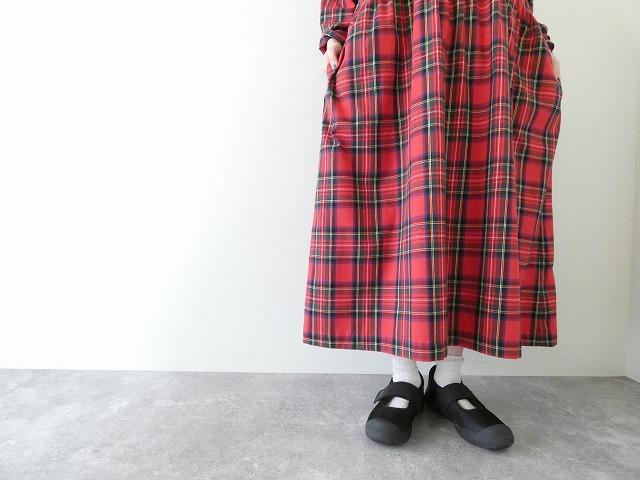 SPACE MOOオリジナル(スペースムウオリジナル) SARAHWEAR 別注Rachel cotton check 切替ギャザーワンピースの商品画像7