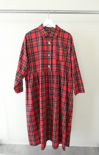 SPACE MOOオリジナル(スペースムウオリジナル) SARAHWEAR 別注Rachel cotton check 切替ギャザーワンピースの商品画像8