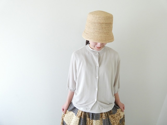 maomade(マオメイド) ヘルシーヤーンハーフスリーブクルーネックカーディガンの商品画像1