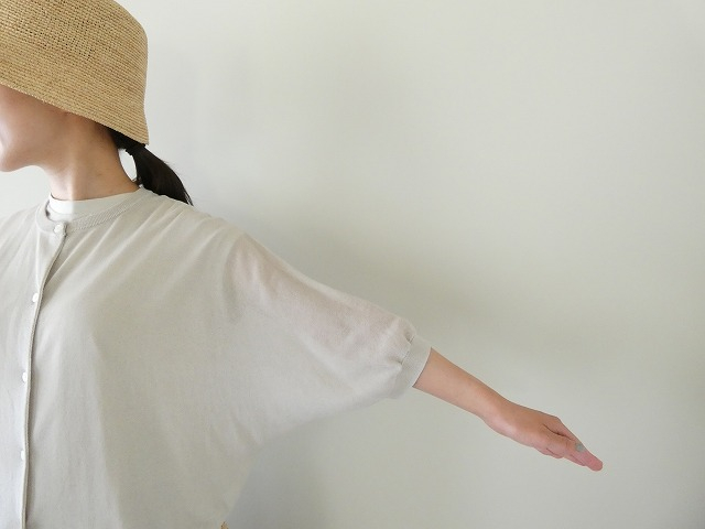 maomade(マオメイド) ヘルシーヤーンハーフスリーブクルーネックカーディガンの商品画像4