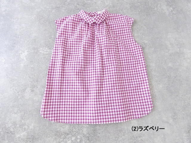 PK ギンガムのチビ衿ブラウスの商品画像7