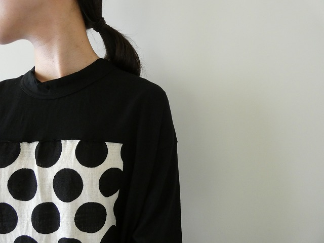 prit(プリット) 空紡天竺×ムラ糸プリント5分袖フレームTシャツの商品画像5