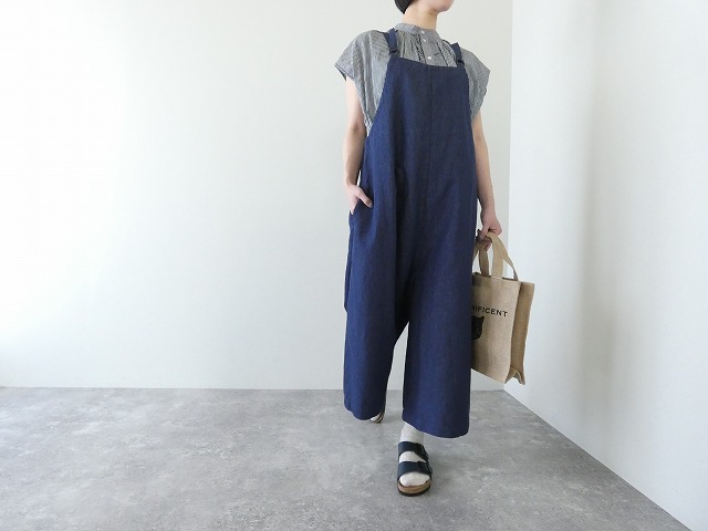 SARAHWEAR(サラウェア) コットンリネンデニムサロペットパンツの商品画像6