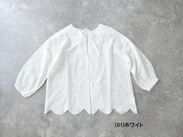 maomade(マオメイド) ペイズリーカットワークレース2WAYサッと羽織れるブラウスの商品画像12