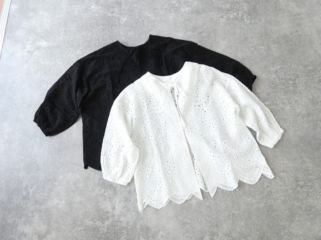 maomade(マオメイド) ペイズリーカットワークレース2WAYサッと羽織れるブラウスの商品画像3