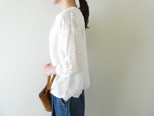 maomade(マオメイド) ペイズリーカットワークレース2WAYサッと羽織れるブラウスの商品画像5