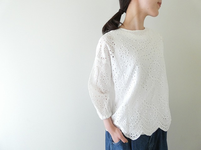 maomade(マオメイド) ペイズリーカットワークレース2WAYサッと羽織れるブラウスの商品画像6