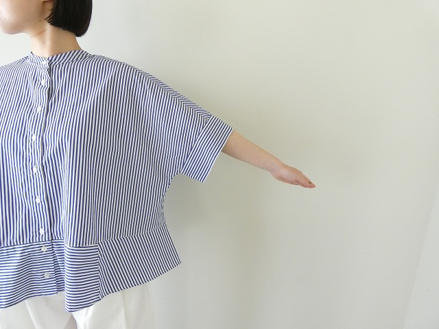 TANG(タング) ストライプコットン切替シャツの商品画像1