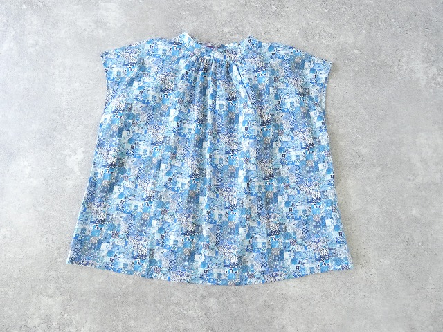 sosotto(ソソット) リバティタナローンスタンドカラーフレンチブラウスの商品画像10