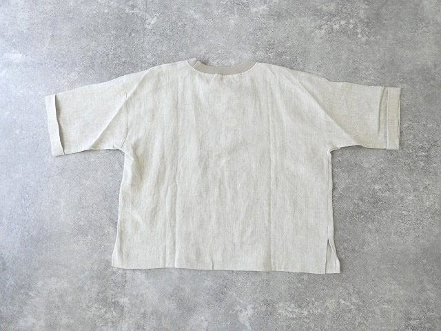 maomade(マオメイド) リネン100%ファブリック×ちょこっとニットついてるよシリーズ ほどよく上品見えが嬉しいTEEの商品画像10