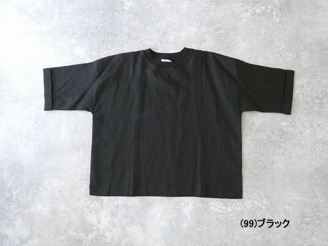 maomade(マオメイド) リネン100%ファブリック×ちょこっとニットついてるよシリーズ ほどよく上品見えが嬉しいTEEの商品画像11