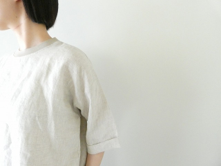 maomade(マオメイド) リネン100%ファブリック×ちょこっとニットついてるよシリーズ ほどよく上品見えが嬉しいTEEの商品画像22