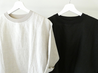 maomade(マオメイド) リネン100%ファブリック×ちょこっとニットついてるよシリーズ ほどよく上品見えが嬉しいTEEの商品画像41