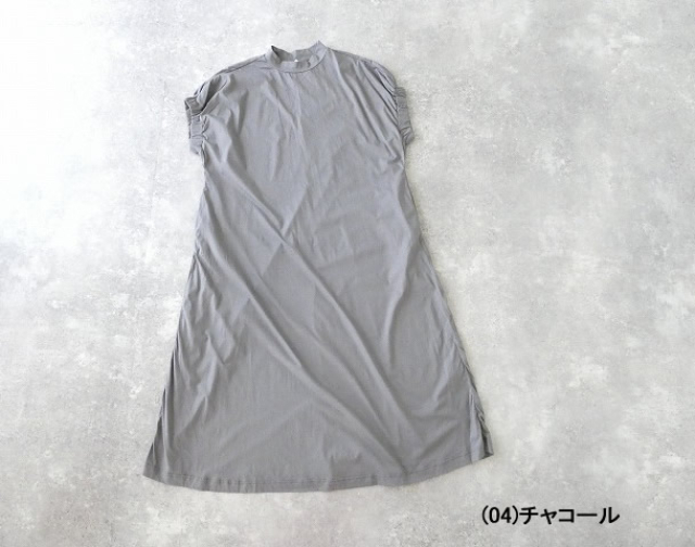 prit(プリット) 70/2コンパクト天竺モックネック袖ゴムマキシワンピースの商品画像10
