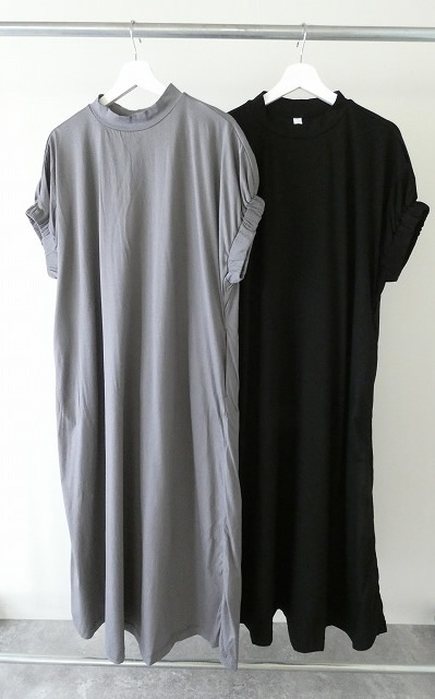prit(プリット) 70/2コンパクト天竺モックネック袖ゴムマキシワンピースの商品画像3