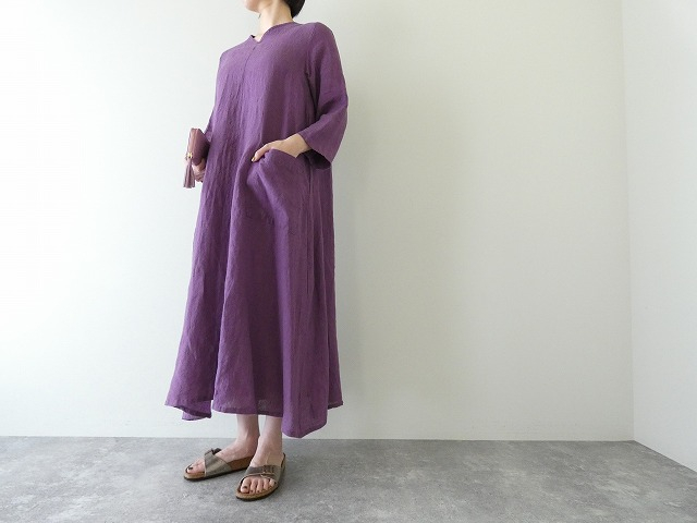 SARAHWEAR(サラウェア) Belgium Linen Vネックドレスの商品画像1