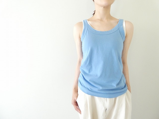 homspun(ホームスパン) 天竺キャミソール (2)サックスの商品画像1