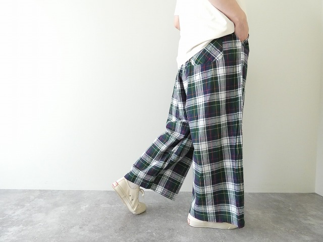 NATURAL LAUNDRY(ナチュラルランドリー) マドラスチェックワイドタックパンツの商品画像10