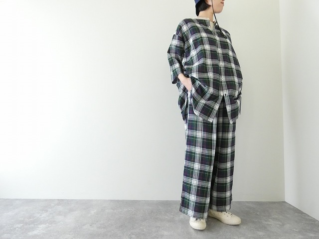 NATURAL LAUNDRY(ナチュラルランドリー) マドラスチェックワイドタックパンツの商品画像5