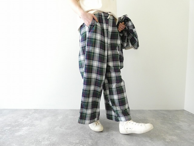 NATURAL LAUNDRY(ナチュラルランドリー) マドラスチェックワイドタックパンツの商品画像6
