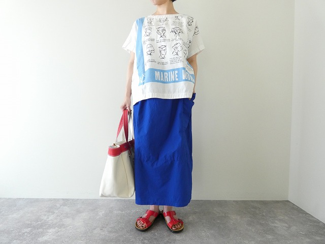 快晴堂(かいせいどう) HAYATEカロハプリント セーラーズcap柄 Wide Tシャツの商品画像1