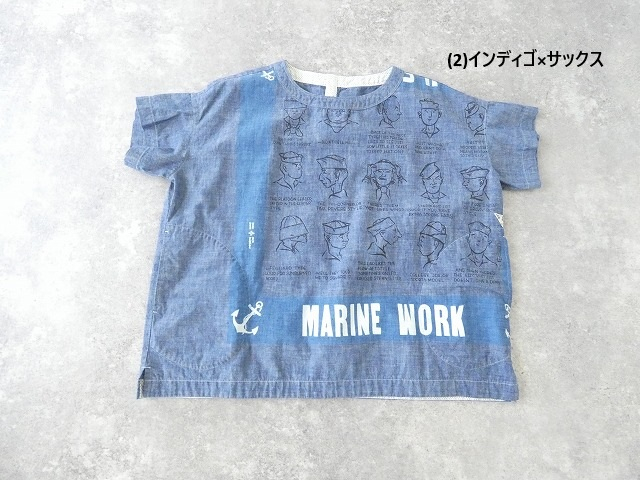 快晴堂(かいせいどう) HAYATEカロハプリント セーラーズcap柄 Wide Tシャツの商品画像13