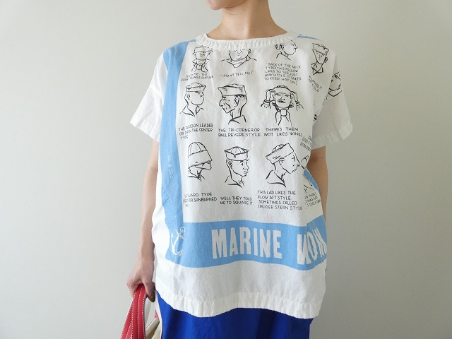 快晴堂(かいせいどう) HAYATEカロハプリント セーラーズcap柄 Wide Tシャツの商品画像3