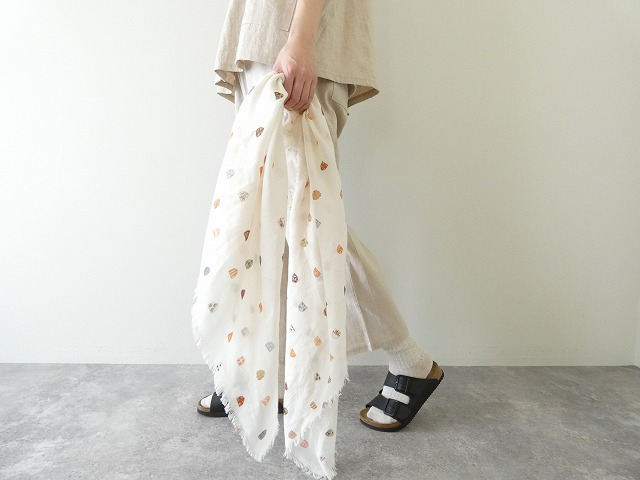 R&D.M(オールドマンズテーラー) COAT OF ARMS GAUZE SHAWLの商品画像6
