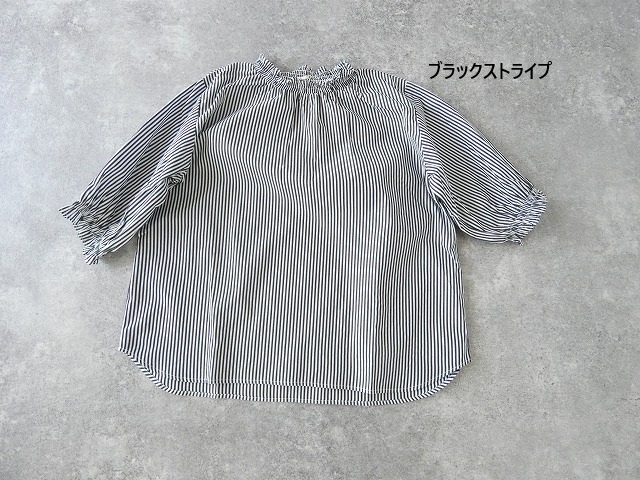 SSC ストライプシャーリング6分袖ブラウスの商品画像9