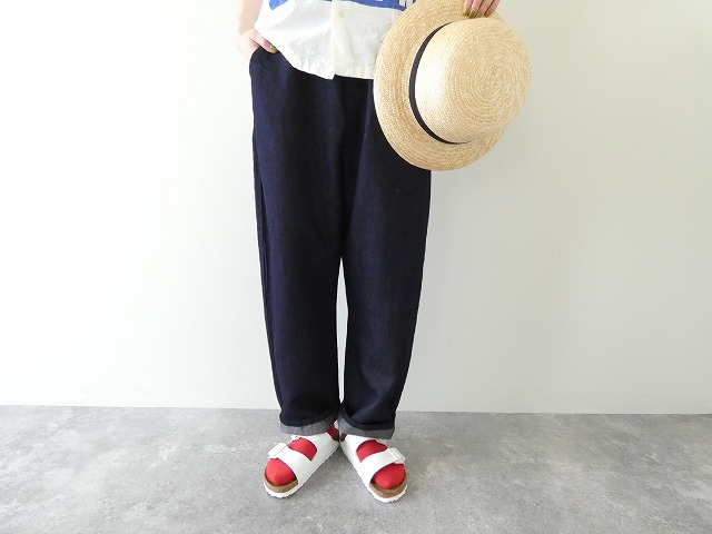 TRAVAIL MANUEL(トラバイユマニュアル) コットンリネンデニムユニティパンツの商品画像1