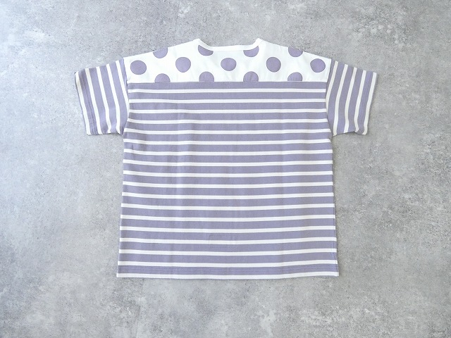 快晴堂(かいせいどう) 別注 HAYATE ボーダー水玉Tシャツ　肩切替水玉半袖Tシャツ セミボートネックの商品画像13