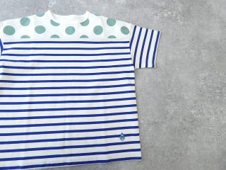 快晴堂(かいせいどう) 別注 HAYATE ボーダー水玉Tシャツ　肩切替水玉半袖Tシャツ セミボートネックの商品画像27