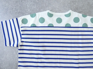 快晴堂(かいせいどう) 別注 HAYATE ボーダー水玉Tシャツ　肩切替水玉半袖Tシャツ セミボートネックの商品画像32