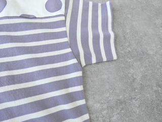 快晴堂(かいせいどう) 別注 HAYATE ボーダー水玉Tシャツ　肩切替水玉半袖Tシャツ セミボートネックの商品画像40