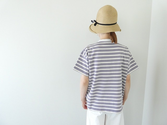 快晴堂(かいせいどう) HAYATE ボーダー水玉Tシャツ　胸ポケットに水玉　半袖Tシャツの商品画像2